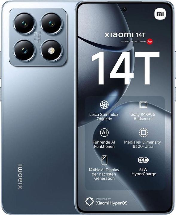Produktbild Xiaomi 14T (512 GB, Titan Blue, 6.67", SIM + eSIM, 50 Mpx, 5G)