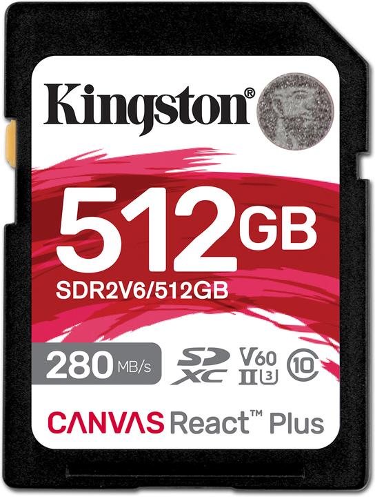 Kingston Canvas React Plus (512 GB, SDXC, U3, UHS-II)