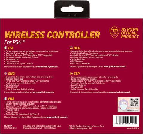 Image du produit GED Wireless Controller AS Roma (PS4) (PS4, PC)