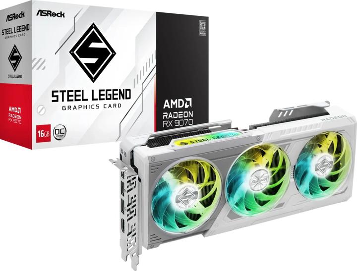 Actual product image AsRock Radeon RX 9070 Steel Legend OC (16 GB)