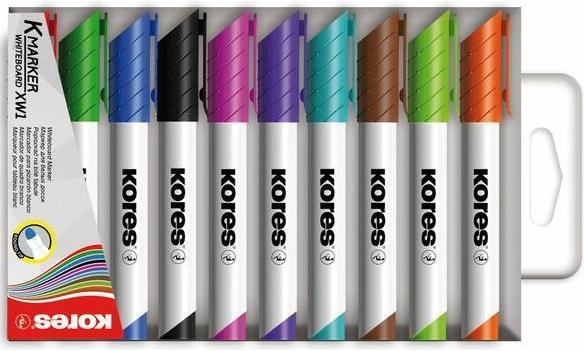 Kores K-Marker Whiteboard (Orange, Violet, Pink, Light green, Turquoise, Brown, 3 mm, 6 x)