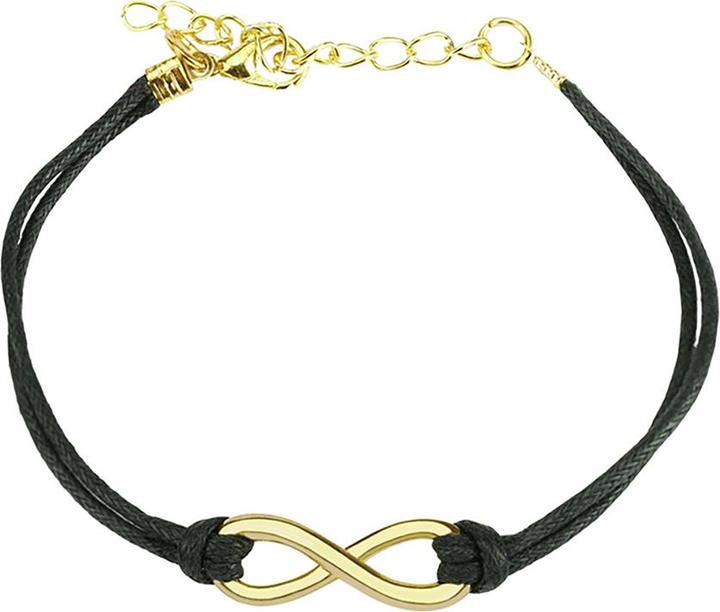 Star Piercing Kunstlederarmband schwarz Unendlich (ohne Messing, Kunstleder)