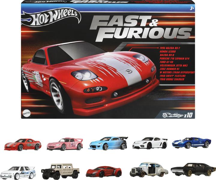 Actual product image Mattel Fast & Furious Vehicles 10-Pack