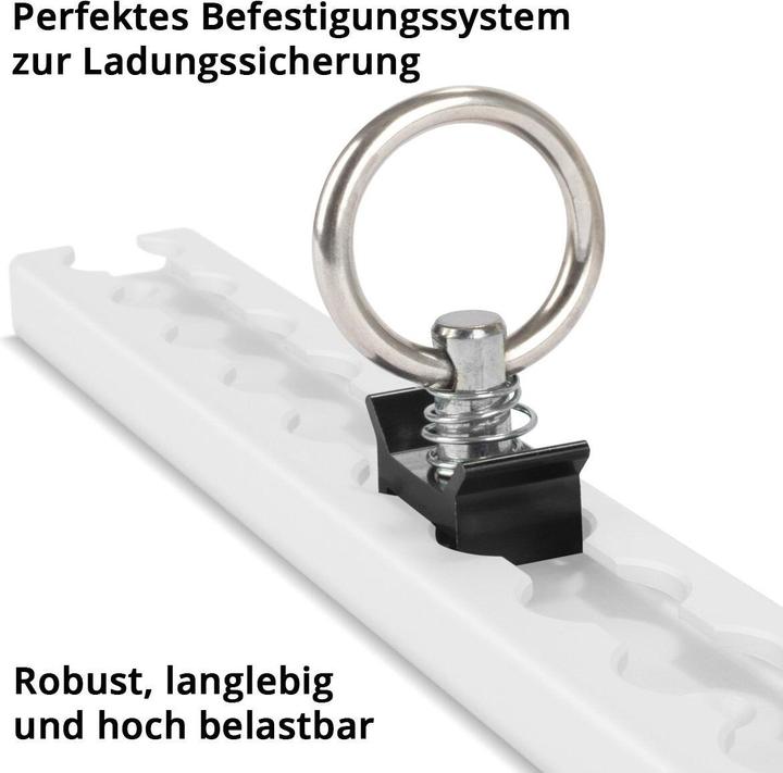 Produktbild Stahlwerk Zurrschienen 2er Set mit Zurrösen 50 cm Airlineschienen aus Aluminium