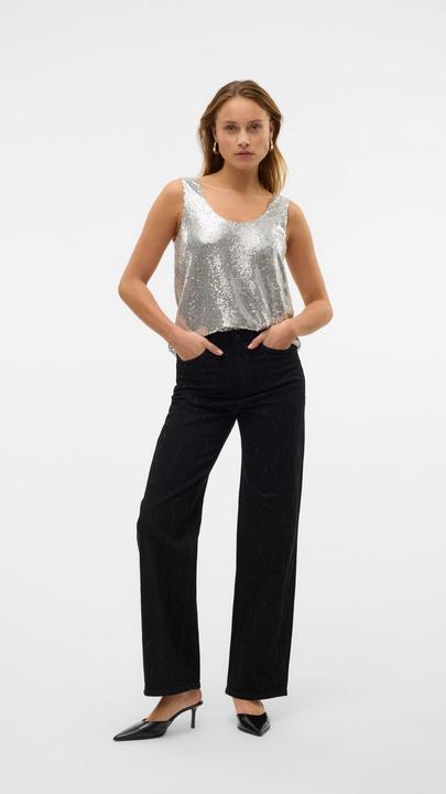 Actual product image Vero Moda VMTESSA Hohe Taille Weiter Beinschnitt Jeans Weit geschnitten (W29/L30)