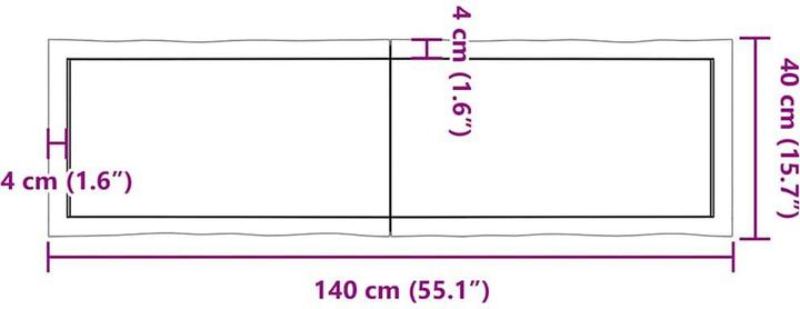 Actual product image VidaXL Aneta (140 x 40 x 6 cm)