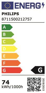 Energie-Label Philips Entladungslampe (G8.5, 73.20 W, 5900 lm, 12 x, G)