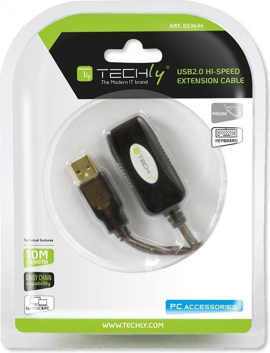 Produktbild Techly USB 2.0 Aktive Verlängerung, Hi-Speed (10 m, USB 2.0)
