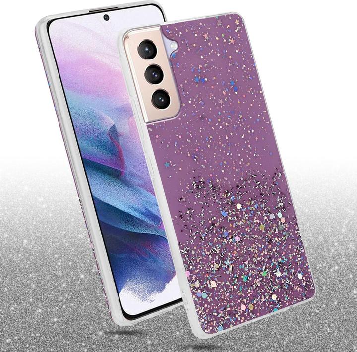 Actual product image Cadorabo TPU cover sparkling glitter (Samsung Galaxy S21+)