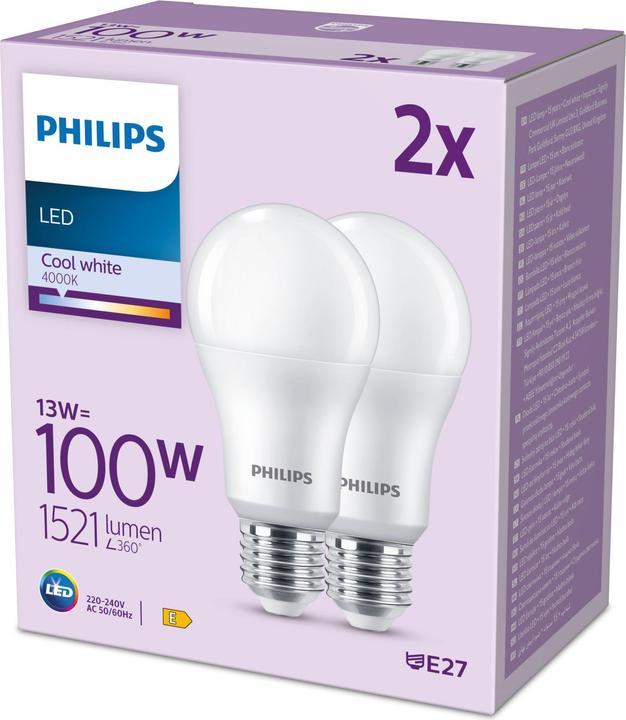 Image du produit Philips Ampoules à LED (E27, 13 W, 1521 lm, 2 x, E)