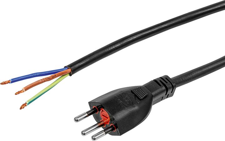 Actual product image Steffen Connection cable Td 3x1.5mm2 black 3m plug T12 incl. microfuse (3 m)