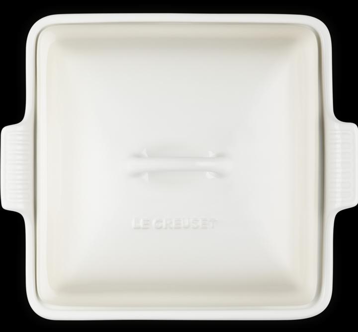Produktbild Le Creuset Auflaufform Tradition Deckel aus Steinzeug quadratisch Meringue