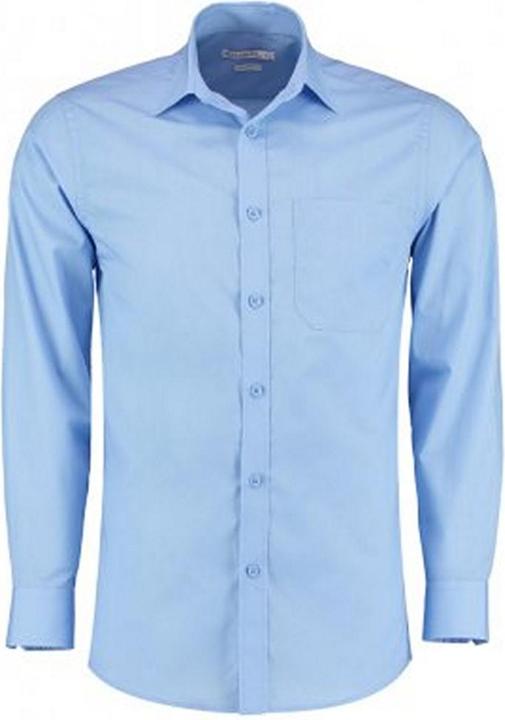 Kustom Kit Langarm Tailored Poplin Hemd