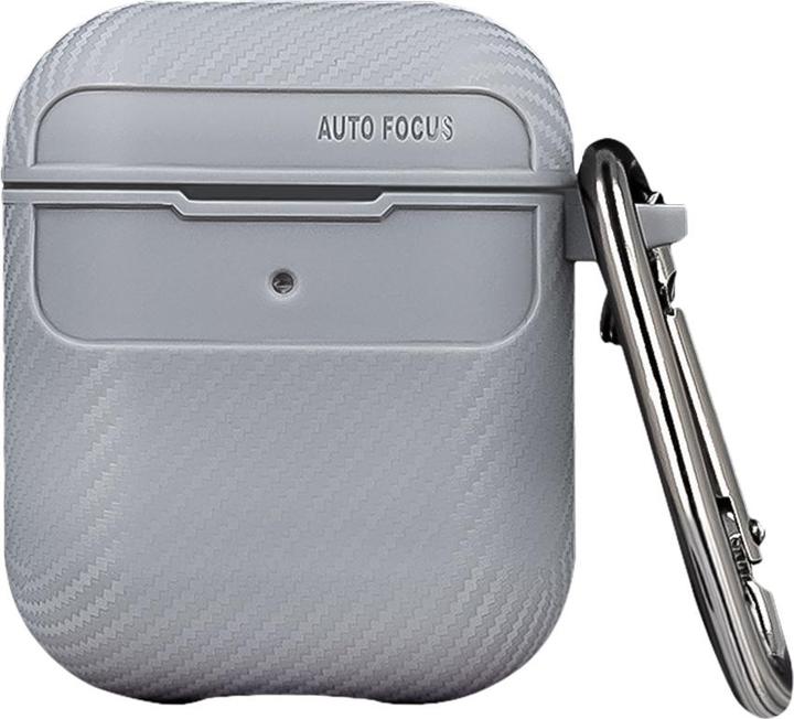 Produktbild OEM Carbonhülle für Airpods 4 mit ANC grau (Kopfhörer Tasche)
