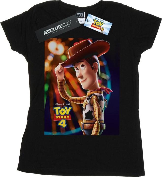Actual product image Disney Womens/Ladies Toy Story 4 Woody Poster Cotton T-Shirt (XXL)