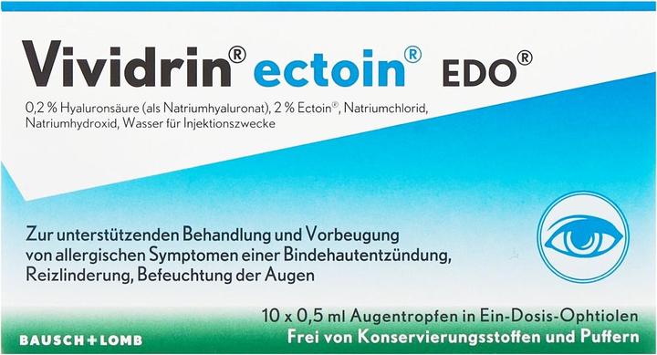 Produktbild Bausch + Lomb ectoin EDO Gtt Opht (5 ml, Vividrin ectoin EDO Gtt Opht)