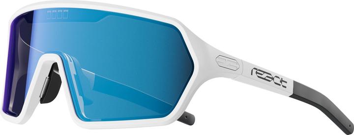 Produktbild React rev sky/white Sonnenbrille schmal (metallblau-weiss, Blaue Verspiegelung)