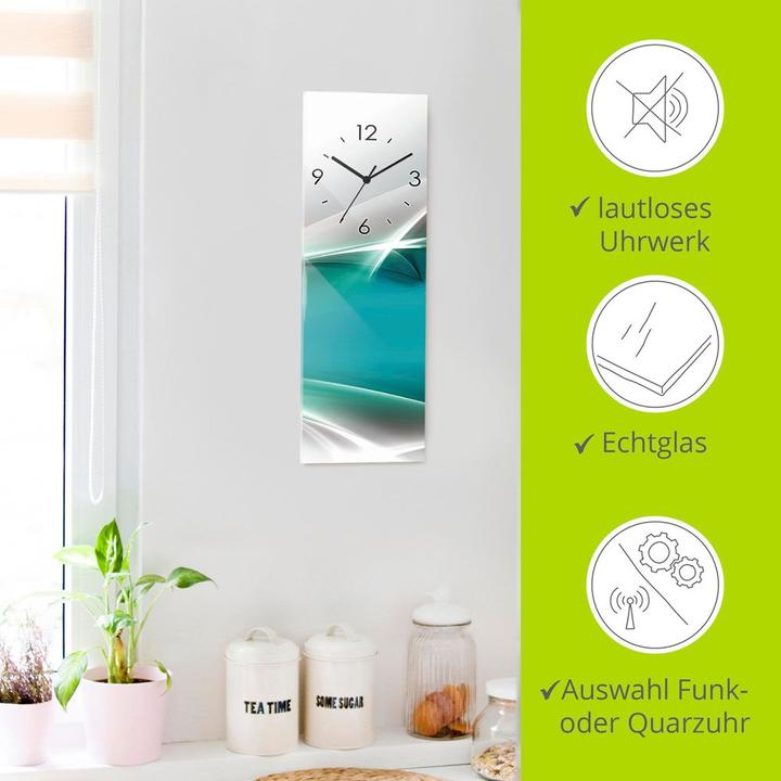 Actual product image Artland Wall clock creative element petrol (20 cm)