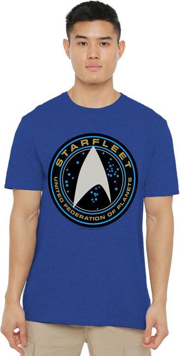 Actual product image Star Trek Beyond Unisex Adult Starfleet Patch T-Shirt (XL)