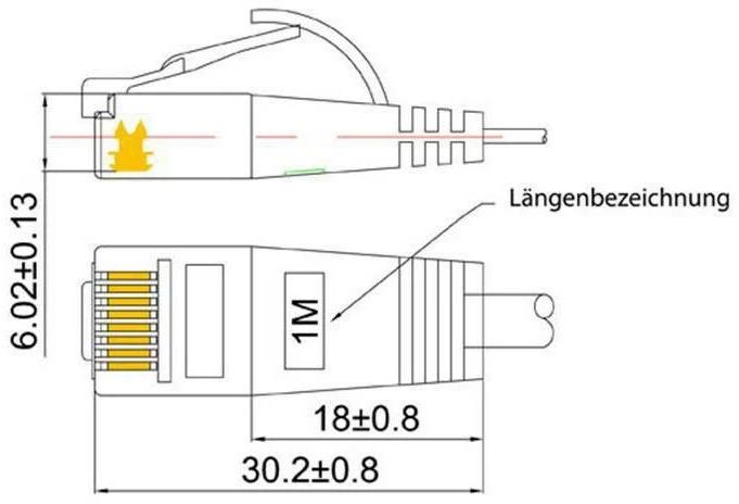 Actual product image Wirewin Network cable (U/UTP, CAT6, 3 m)