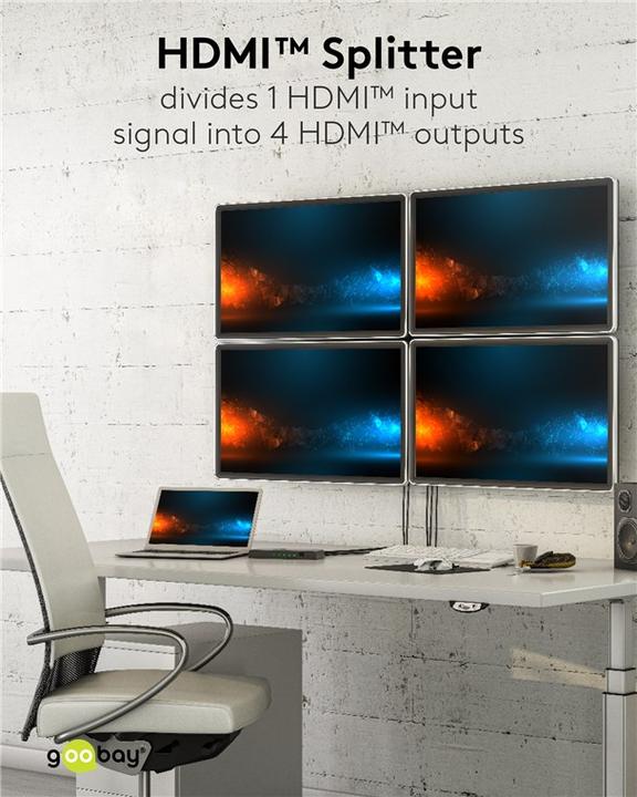 Immagine prodotto Goobay Splitter HDMI da 1 a 4K @ 30 Hz