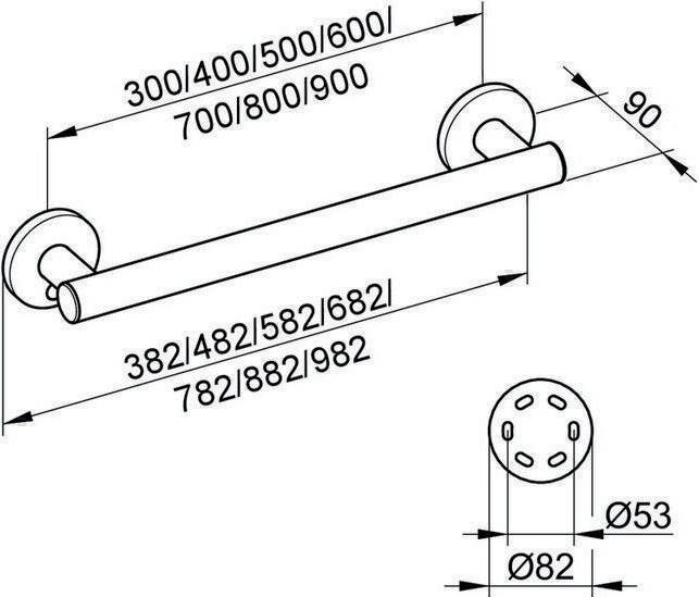 Produktbild Keuco Haltegriff Plan Care 40 cm chrom 34901