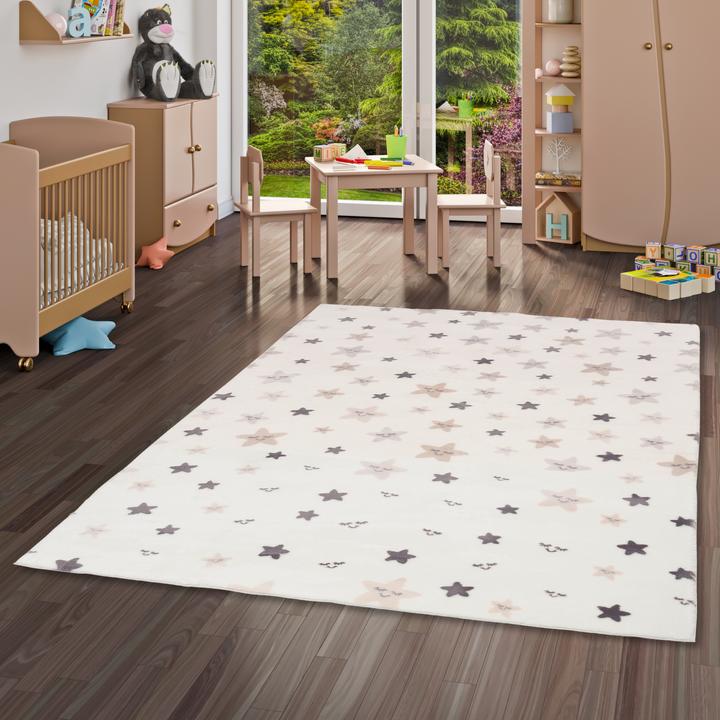 Produktbild Pergamon Super Soft Fellteppich Pearl Kids Sterne (160 x 230 cm)