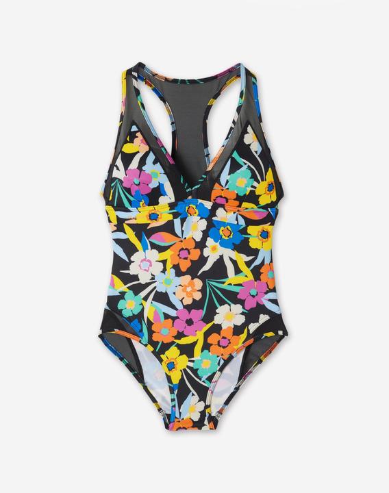 Image du produit Olaian Maillot de bain de surf 1 pièce fleuri Femme - Isa azalea multicolore (48)