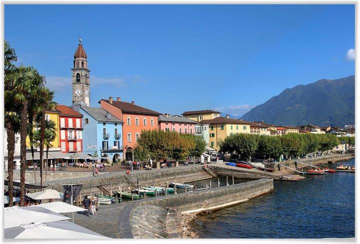 Produktbild Trenddeko Hafenpromenade am Lago Maggiore (45 x 30 cm)