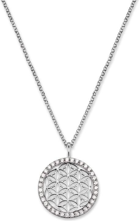 Actual product image Engelsrufer Balance Necklace Flower of Life (Silver rhodium-plated, 925 silver rhodium-plated, 50 cm)