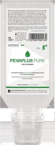 Pevacare Handreinigung Pevaplus PURE 1 l unparfümiert Softflasche PAUL VOORMANN (Flüssigseife, 1000 ml)