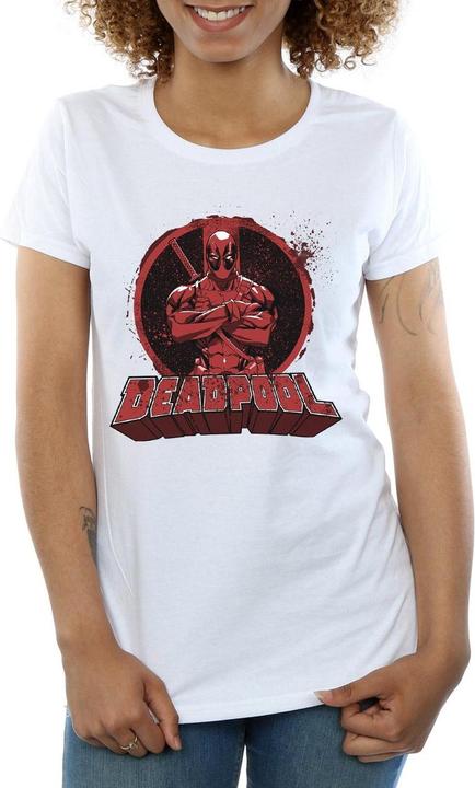 Produktbild Deadpool Arme gekreuzt Logo Baumwolle TShirt (S)