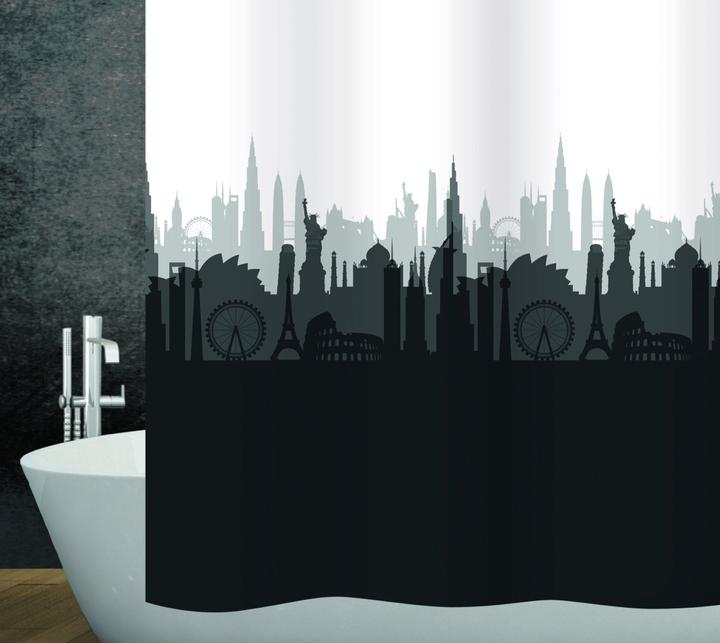 Image du produit Diaqua Rideau de douche textile City (120 x 200 cm)