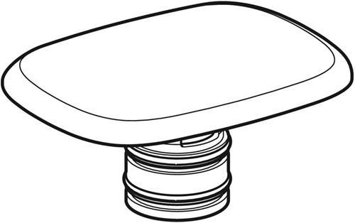 Actual product image Geberit Keramag myDay ceramic drain cap 595775, white (110 mm, 90 mm)