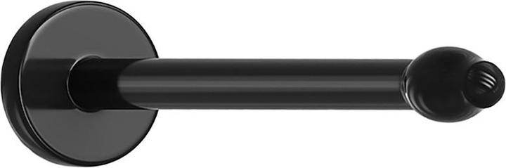 Star Piercing Nasenstecker gerade schwarz mit Scheibe retainer (Bioflex, ohne Messing)