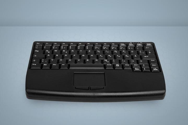 Actual product image Active Key Compact Notebook Style Touchpad Keyboard USB Black (DE, Cable)