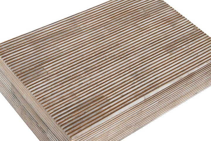 Actual product image DKD Home Decor Box Jewellery Box 20.5 x 13 x 5.5 cm Cream Bone Resin