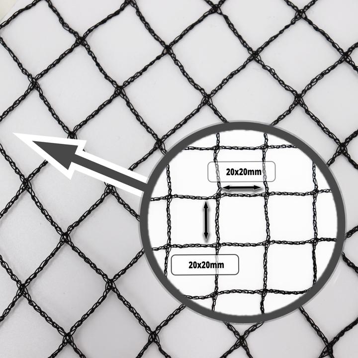 Actual product image Aquagart Teichnetz 36m x 16m schwarz Fischteichnetz Laubnetz Netz Vogelschutznetz robust