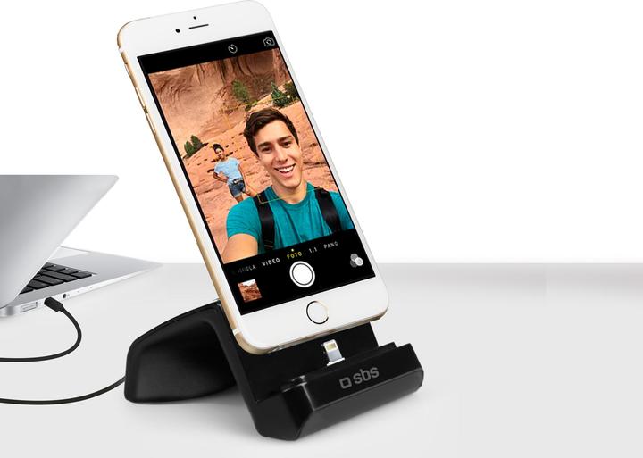 Image du produit SBS Support de bureau avec fonction de charge pour iPhone avec connecteur Lightning