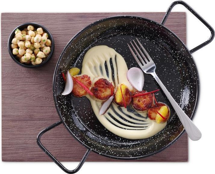 Produktbild Hendi Paellapfanne Emailliert Flachstahl (24 cm, Paella Pfanne, Stahl)