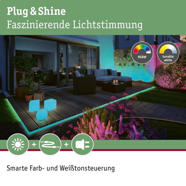 Image du produit Paulmann Outdoor Plug & Shine Stripe Néon (RGBW, 500 cm, Extérieur)