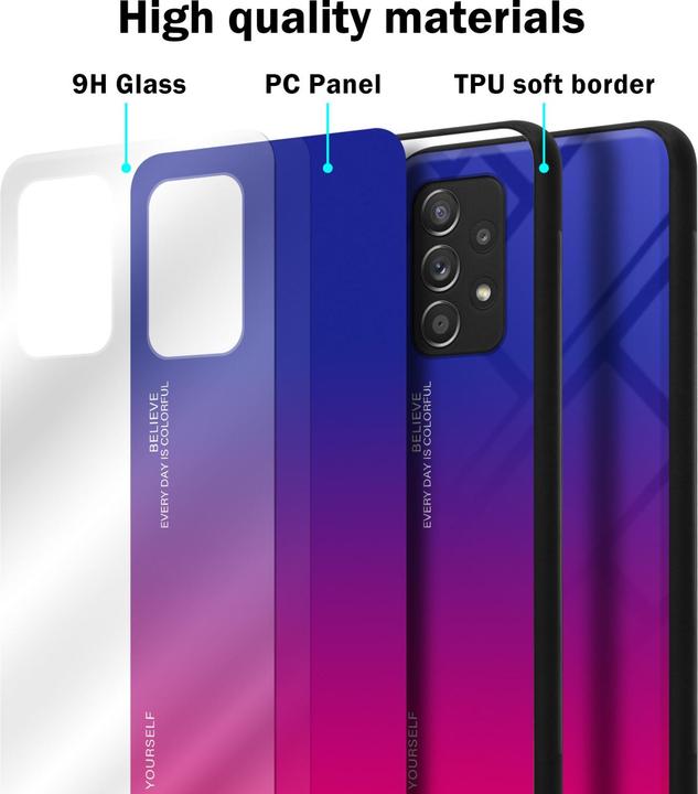 Actual product image Cadorabo TPU 2 colors glass envelope (Samsung Galaxy A52, Samsung Galaxy A52 5G, Samsung Galaxy A52s 5G)