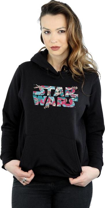 Actual product image Star Wars Womens/Ladies Wavy Ship Logo Hoodie (L)