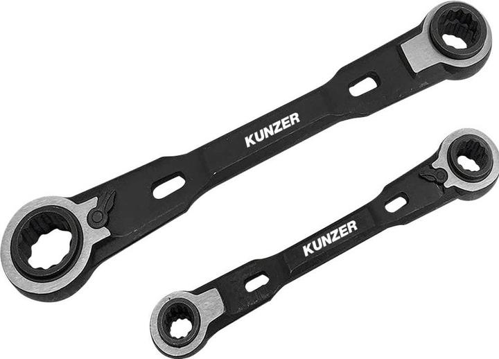 Actual product image Kunzer Ratchet ring spanner set set 4 in 1 (8 mm, 10 mm, 12 mm, 16 mm, 18 mm, 13 mm, 17 mm, 19 mm)