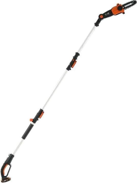 Worx Nitro WG325E Tronçonneuse à chaîne sans fil sur manche télescopique2Ah 20V (Tronçonneuse à batterie)