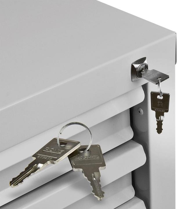Productafbeelding ADB MAMMUT ladekast lichtgrijs 5 laden 70,0 x 43,5 x 60,0 cm (70 cm, 60 cm)