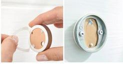 Actual product image tesa Power.kit mounting adapter BK20, self-adhesive spare part, 41mm diameter, 8mm height