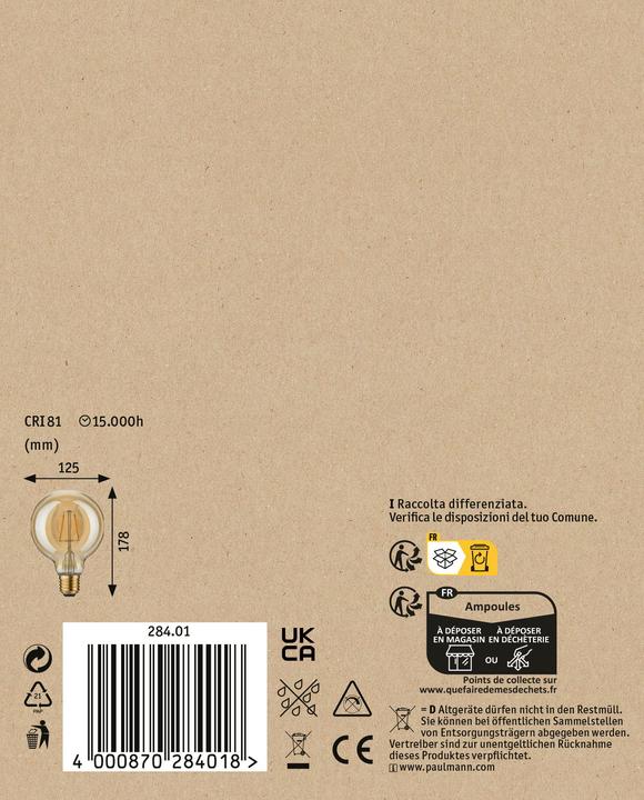 Image du produit Paulmann Globe Vintage (E27, 2.50 W, 170 lm, 1 x)