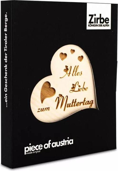 Actual product image ZNatur Swiss stone pine heart gift decoration with engraving for Mother's Day No.60