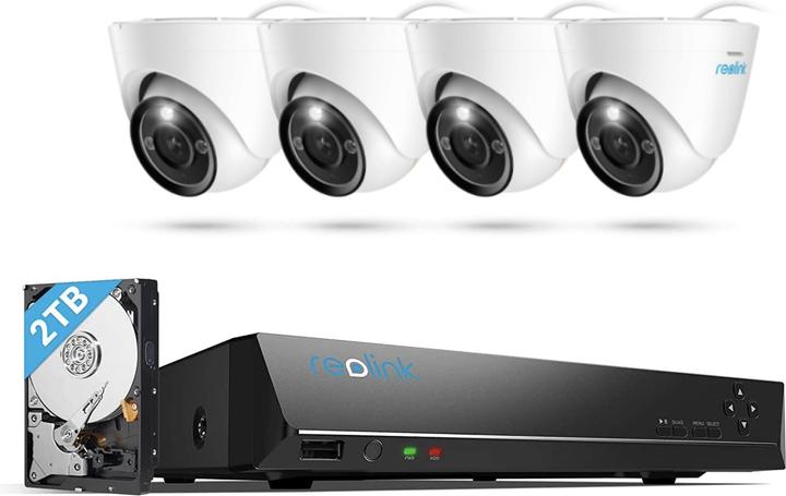 Actual product image Reolink NVS8-12MD4 8K system with 4 cameras (4512 x 2512 Pixels)